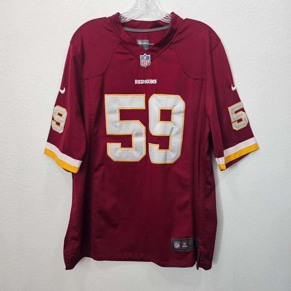 Nike NFL London Fletcher Washington Redskins Stitched Jersey Mens Large Burgundy